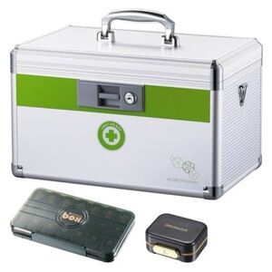 ALOSUTR Medication Lock Box with Key, Extra Large (15.9 x 9.3 x 8.9 inches) NWT